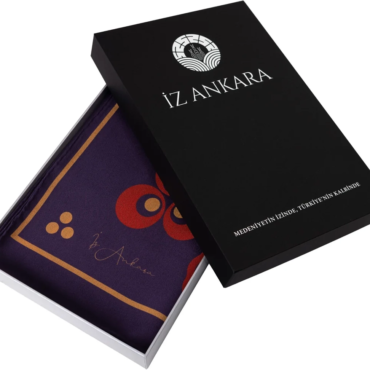 Çintemani Desenli İpek Şal | Mor & Kırmızı