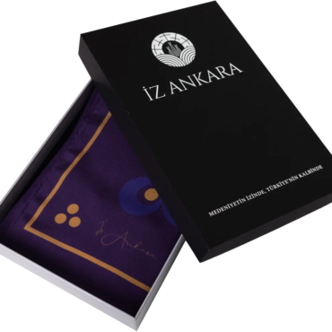 Çintemani Desenli İpek Şal | Mor & Mavi