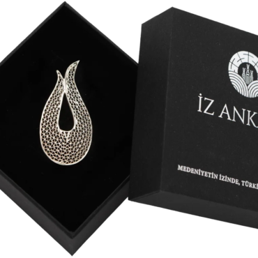 Gümüş Lale Şeklinde Telkari Broş