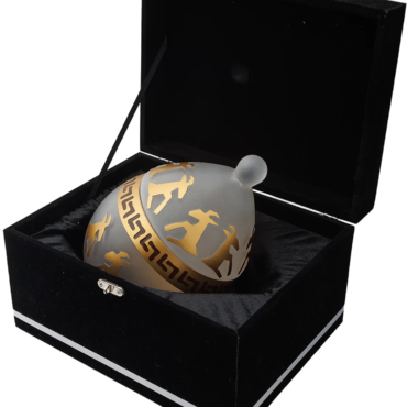 İkiz Keçi Figürlü Cam Şekerlik