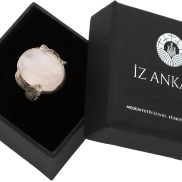 Pembe Kuvars Taşlı Gümüş Yüzük