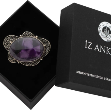 Şeffaf Ametist Broş